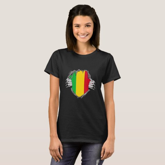 T-shirt Mali Flag (Devant entier)