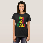 T-shirt Mali Mali Mali Mali Drapeau Éléphant Animal Silhou (Devant entier)