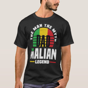 T-shirt Mali Mali Mali Mali Fête des pères du drapeau