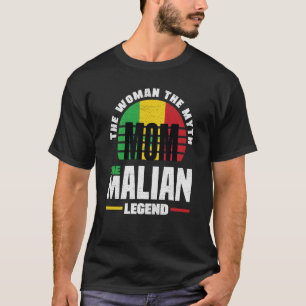 T-shirt Mali Mali Mali Mali Flag Flag Fête des mères