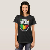 T-shirt Mali Mali Mali Mali Mali Drapeau Malien La moitié  (Devant entier)