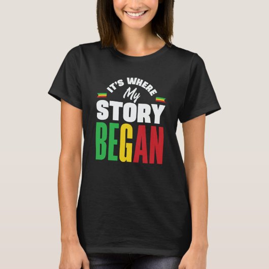 T-shirt Mali Malian Mali Flag Its Where My Story Began (Devant)