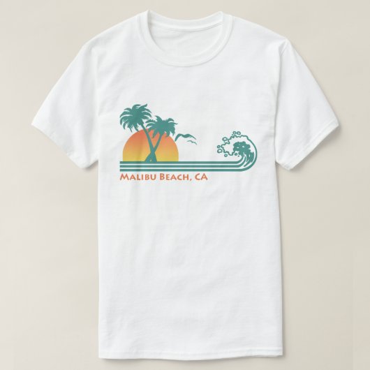 T-shirt Malibu Beach CA (Design devant)