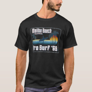 T-shirt Malibu Beach California Classic Surf B