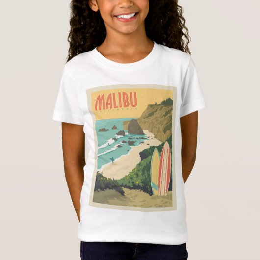 T-Shirt Malibu, Californie (Devant)