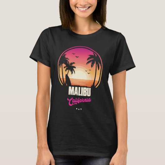 T-shirt Malibu Souvenir  California Reminder (Devant)