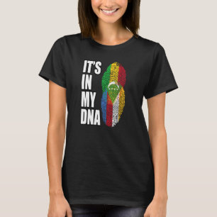 T-shirt Malien Et Comoré Mélange Drapeau Patrimoine De L'A