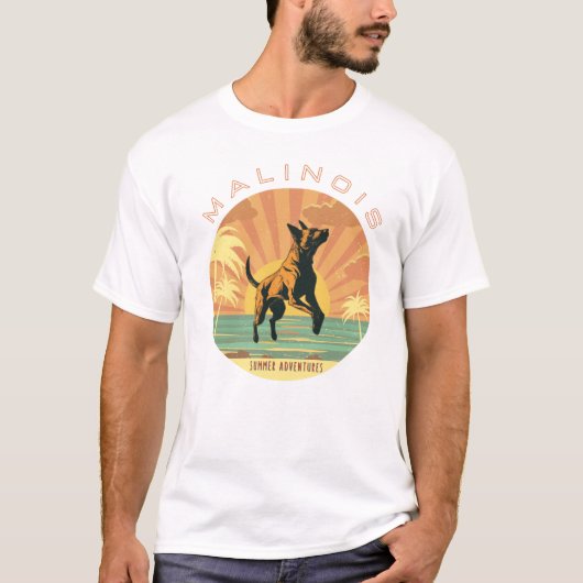 T-shirt Malinois - Aventures d'été (Devant)