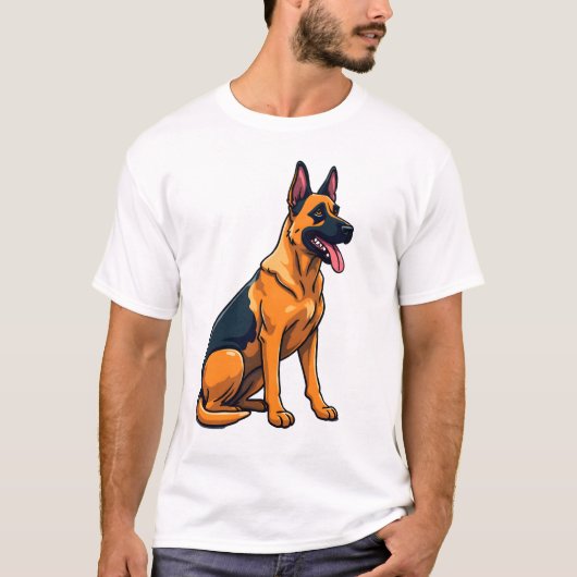 T-shirt Malinois belge (1) (Devant)