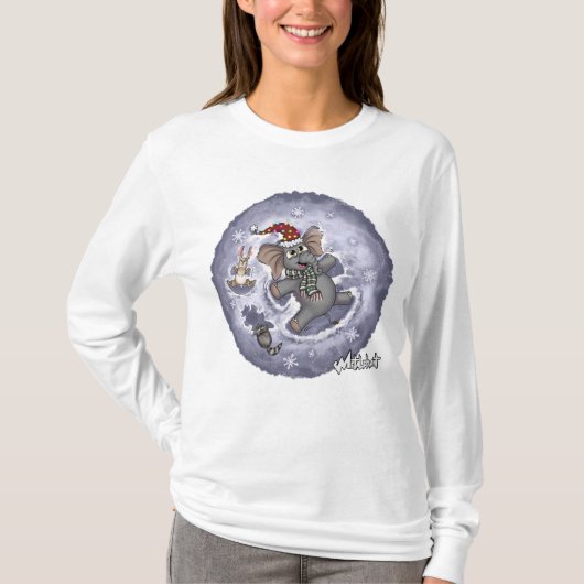 T-shirt Malphant Wilbur Anges de neige, manches longues fe (Devant)