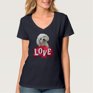 T-shirt Maltais Amoureux des chiens Puppy Propriétaire Mal