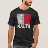 T-shirt Malte Drapeau National Fierté Racines Pays Famille (Devant)