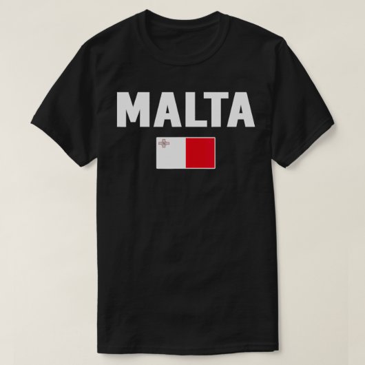 T-shirt Malte Drapeau souvenir Cadeau Maltais (Design devant)