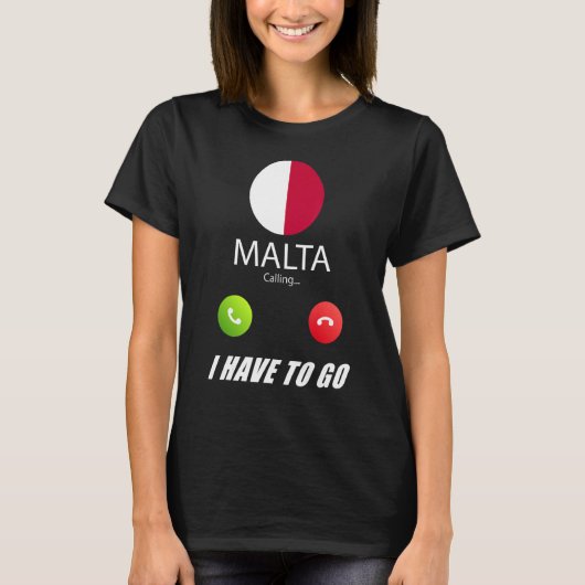 T-shirt Malte Drapeau Souvenir Malte Appelle (Devant)