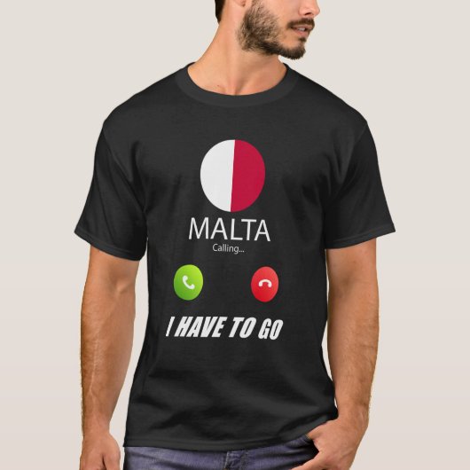 T-shirt Malte Drapeau Souvenir Malte Appelle (Devant)