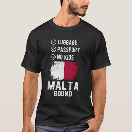 T-shirt Malte Souvenir Voyage Vacances Malte (Devant)