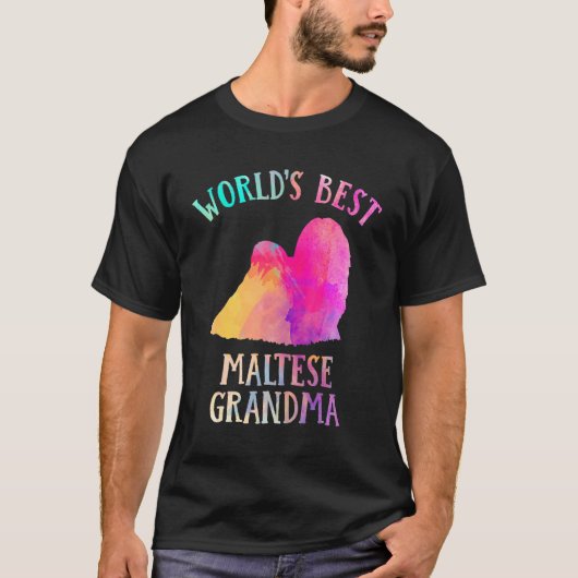 T-shirt Maltese Dog Grandma Worldu2019s Best Maltese Gran (Devant)