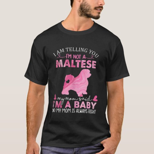 T-shirt Maltese Maman Baby Funny Mignonne Chien Propriétai (Devant)