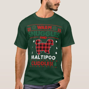 T-shirt Maltipoo Chien de Noël Pyjama Chien animal de comp