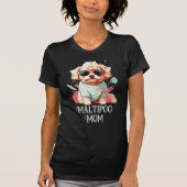 T-shirt Maltipoo Chien Maman Lunettes de soleil (Devant)