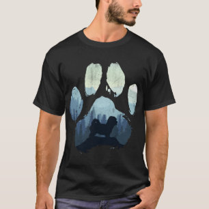 T-shirt Maltipoo Patte de Chien Maman Papa Montagnes