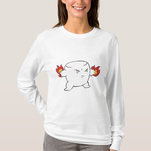 T-shirt malvais marshmallow rôti drôle (Devant)