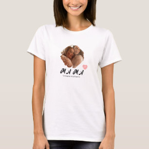 T-shirt Mama 1 Image Personnalisé Bonne Fête des Mères
