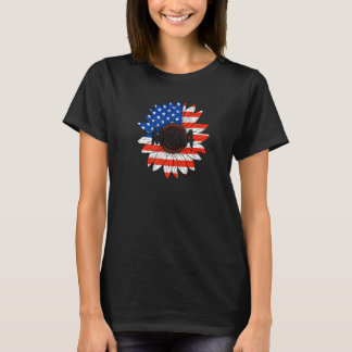 T-shirt Mama 4 juillet Usa Tournesol mignonne Maman Femmes