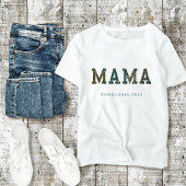 T-shirt Mama année customisée - tendance fleurie