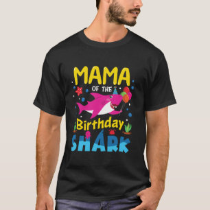T-shirt Mama Anniversaire Enfants Requin Maman Fête Corres