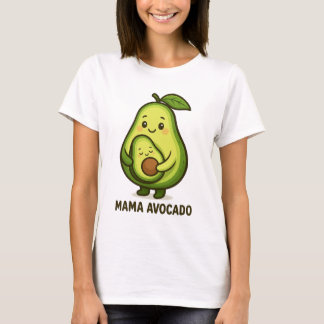 T-shirt Mama Avocado avec bébé - Joli dessin animé