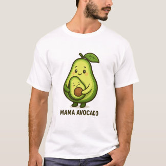 T-shirt Mama Avocado avec bébé - Joli dessin animé