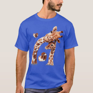 T-shirt Mama Baby Giraffe Wildlife Safari Amoureux des ani