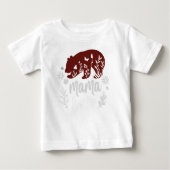 T-shirt Mama Bear blanc pour bébé (Devant)