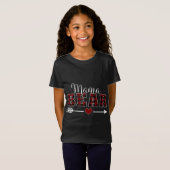T-Shirt Mama Bear Buffalo Plaid Arrow Heart Maman Noël (Devant entier)