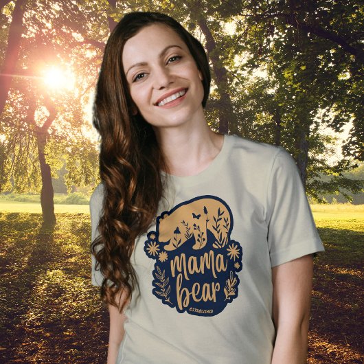 T-shirt Mama Bear Fondée 2024 Boho