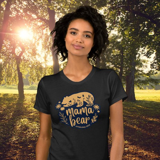 T-shirt Mama Bear Fondée 2024 Boho