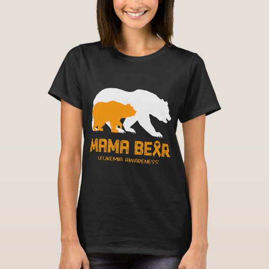 T-shirt Mama Bear LEUKEMIA Sensibilisation Des Femmes Homm (Devant)