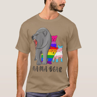 T-shirt Mama Bear Lgbt Gayrans Pride Support Lgbtq Parade 