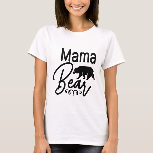 T-shirt Mama Bear - Maman (Devant)