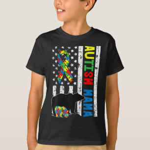 T-shirt Mama Bear Matching Famille Cadeaux de Sensibilisat