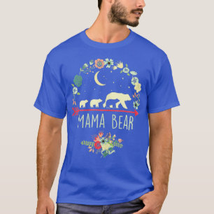 T-shirt Mama Bear, mère florale