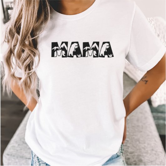 T-shirt Mama Bear Minimalist Mountain Mother's T-s