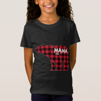 Mama Bear Red Plaid Correspondant Famille Noël Paj