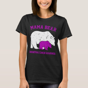 T-shirt Mama Bear SENSIBILISATION AU CANCER DE L'ENDOMÈTRE