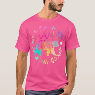 T-shirt Mama Bear Water Color 3 2 1 Cubs