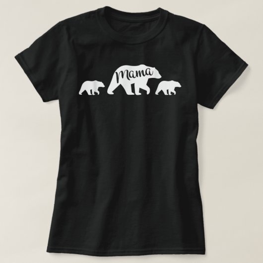 T-shirt Mama Bear with Two Cubs - Mère's Day Maman (Design devant)