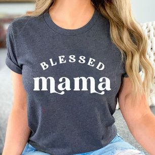 T-shirt Mama bienheureuse les années 70 grossesse rétro ré