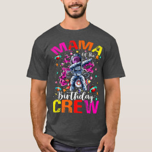 T-shirt Mama Birthday Crew Astronaut planètes spatiales