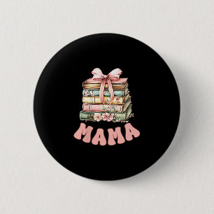 T-shirt Mama Boek Hoofdstuk Verjaardag Familie Ronde Button 5,7 Cm